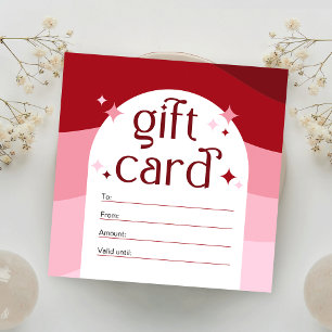 De Visite Carré Retro Pink Beauty Salon Spa Logo Carte cadeau bon