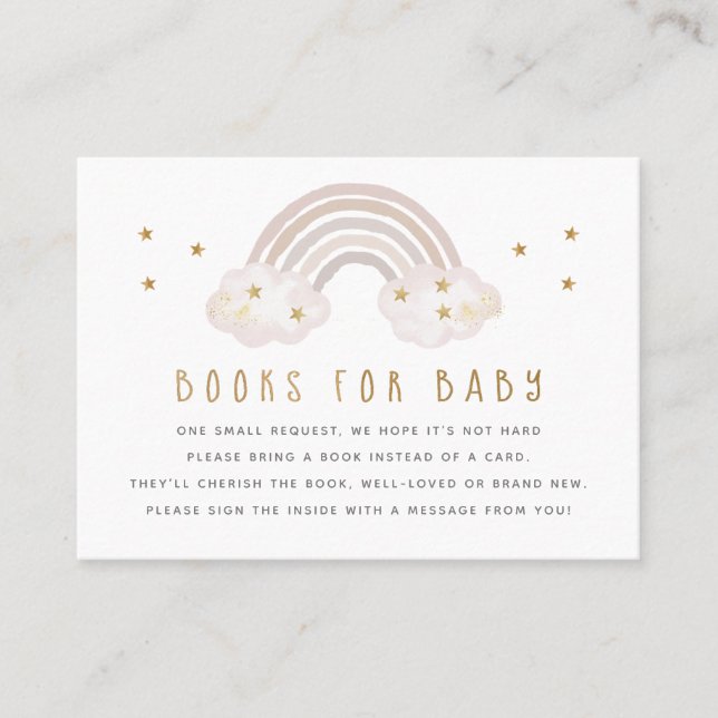 De Visite Carte à insérer pour les livres pour bébé Arc-en-c (Devant)