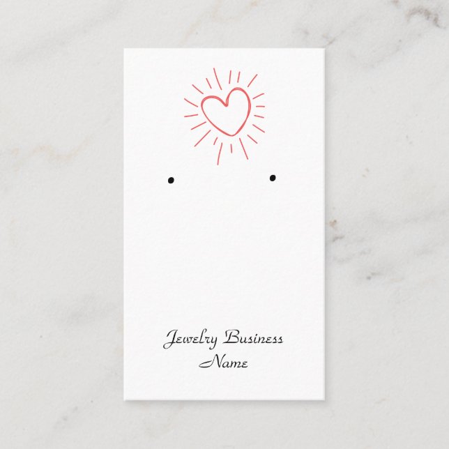 De Visite Carte à oreille pour la bijouterie et la vente. (Devant)