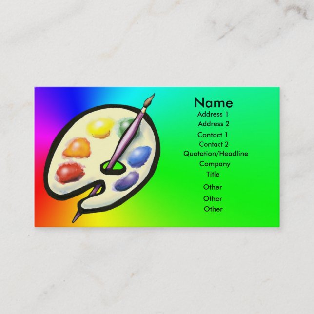 De Visite Carte artistique (Devant)