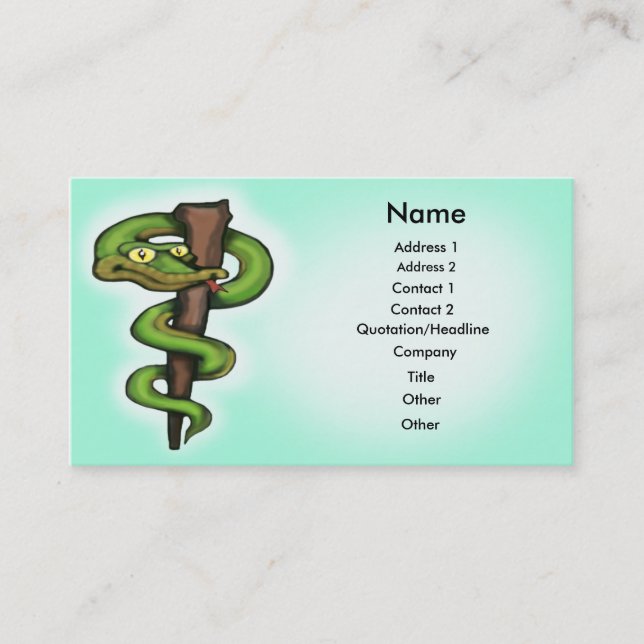 De Visite Carte Asclepius (Devant)