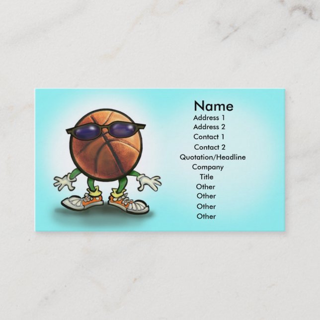 De Visite Carte Basketball Shades (Devant)