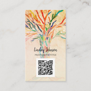 De Visite Carte Bbeige professionnelle QR Code