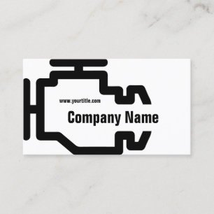 De Visite Carte blanche noire du service du moteur