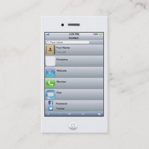 De Visite Carte blanche personnalisable professionnelle