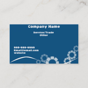 De Visite Carte bleue pour entreprise à design simple