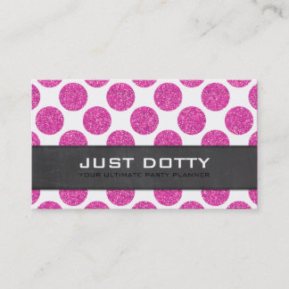 De Visite CARTE BOLD pois tableau noir chaud rose parties sc