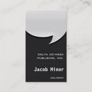 De Visite Carte bulle vocale [3d] fausse flannelle noire