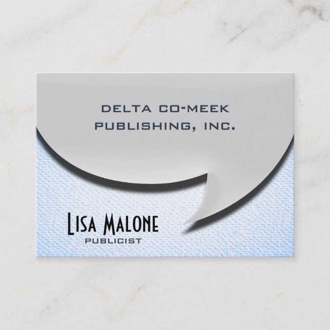 De Visite Carte bulle vocale [style 3d] (Devant)