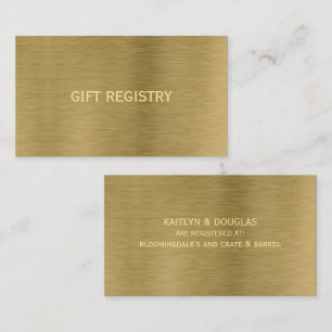 De Visite Carte cadeau Faux Gold Metal Texture