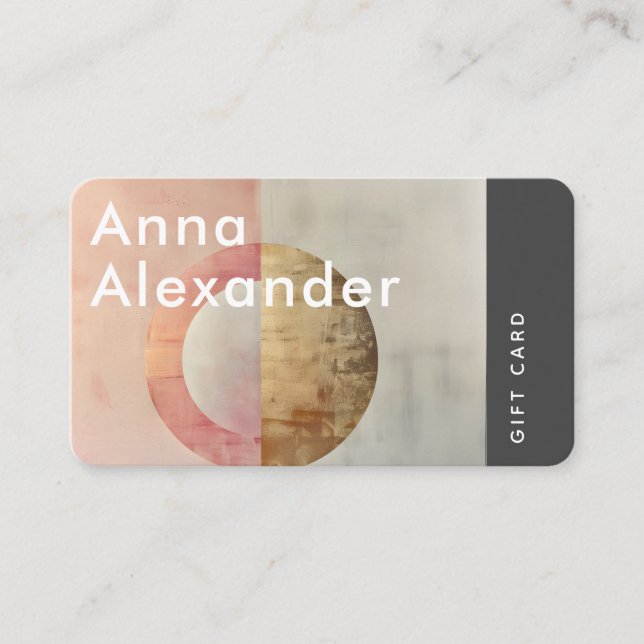 De Visite Carte cadeau Pink Serenity Design 7 (Devant)