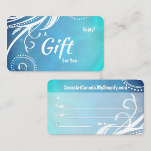 De Visite Carte cadeau Spa Boho Ocean Salon