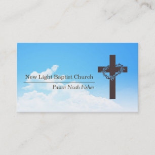 De Visite Carte chrétienne Ciel et Croix Pasteur Chrétienté