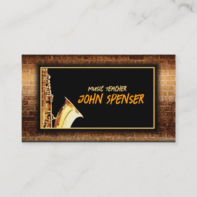De Visite Carte Club Gentlemen Saxophone Music (Devant)