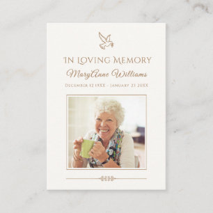 De Visite Carte commémorative Sympathy Wake intemporelle