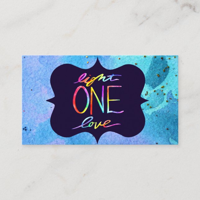 De Visite Carte d'achat spirituelle Light One Love (Devant)