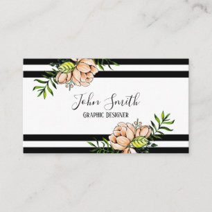 De Visite Carte d'achat Watercolor Floral Visiness Card