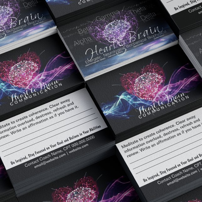 De Visite Carte d'activation du cerveau cardiaque (Heart-Brain Communication Coaching Cards)