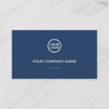 Carte d'affaires à logo personnalisé Navy moderne