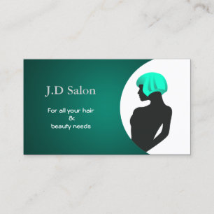 De Visite carte d'affaires aqua Hair Salon