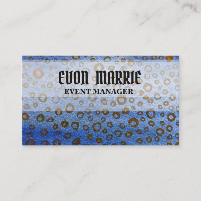 De Visite Carte d'affaires bleue (Devant)