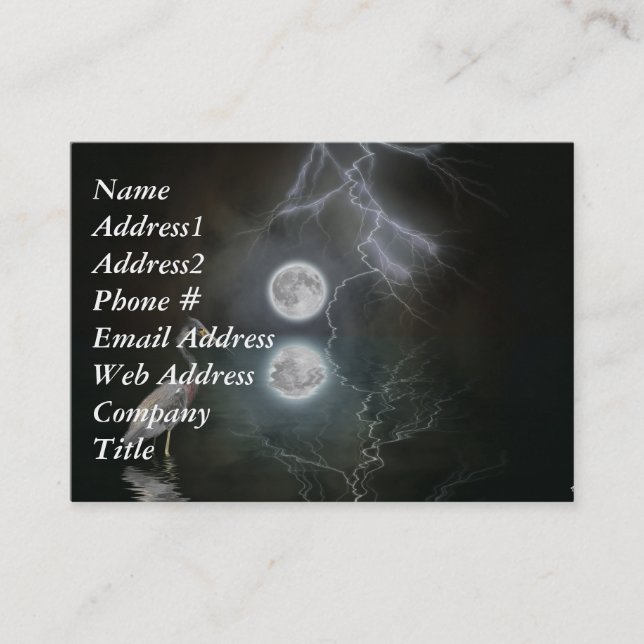 De Visite Carte d'affaires Blue Heron (Devant)