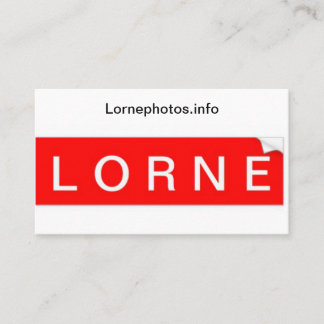 De Visite Carte d'affaires Lorne
