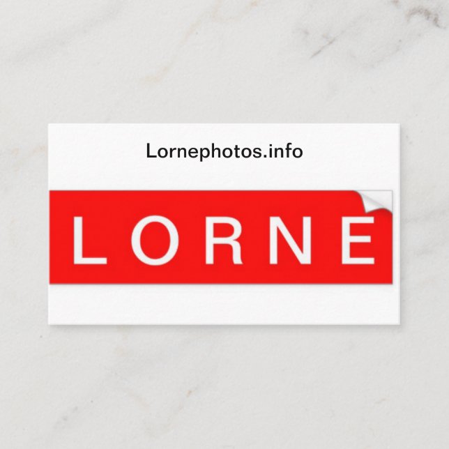 De Visite Carte d'affaires Lorne (Devant)
