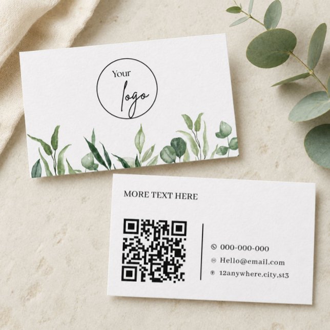 De Visite Carte d'affaires personnalisée avec code QR et ver (Créateur téléchargé)