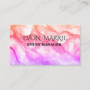 De Visite Carte d'affaires Pink Watercolor