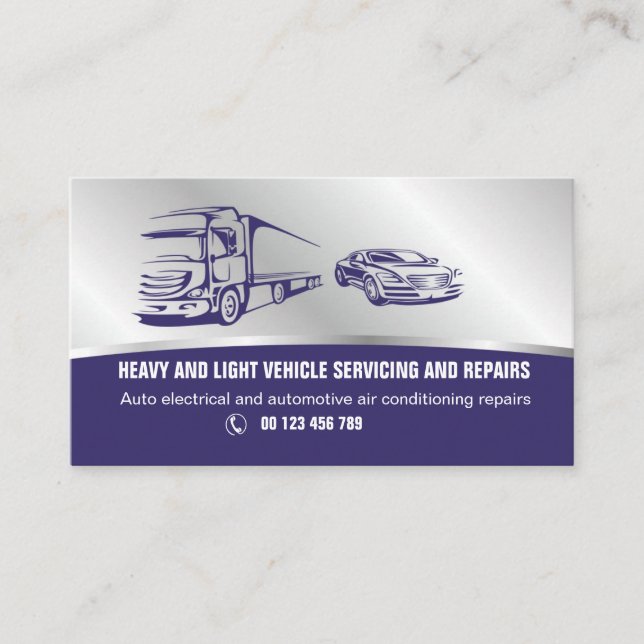 De Visite Carte d'affaires pour services automobiles (Devant)