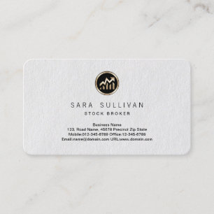 De Visite Carte d'affaires Premium du courtier en valeurs mo