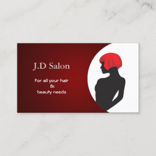 De Visite carte d'affaires Red Hair Salon