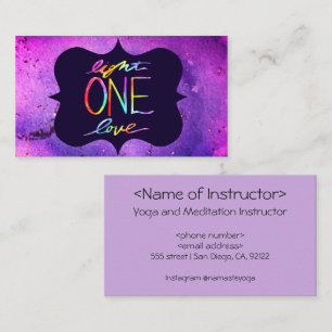 De Visite Carte d'affaires spirituelle Light One Love
