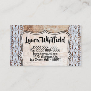 De Visite Carte d'affairesPays Grange dentelle en bois Bordu