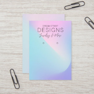 De Visite Carte d'affichage à oreille arc-en-ciel rose viole