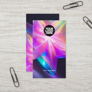 De Visite Carte d'affichage à oreille noire du logo holograp