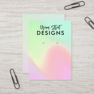 De Visite Carte d'affichage à oreille rose verte