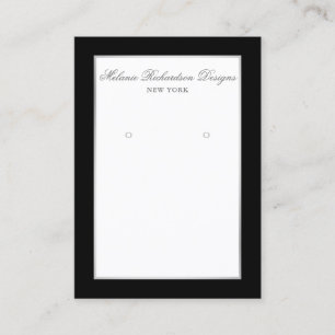 De Visite Carte d'affichage à oreilles Argent et noir
