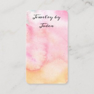 De Visite Carte d'affichage Aquarelle Sherbert Jewelry