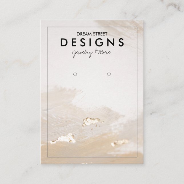 De Visite Carte d'affichage Beige Gold tendance (Devant)