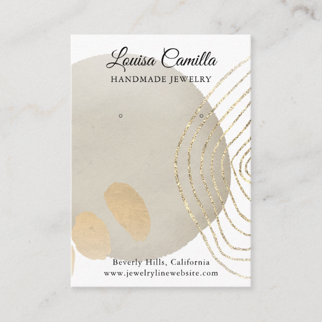 De Visite Carte d'affichage Boho Chic Abstrait Boucles (Devant)