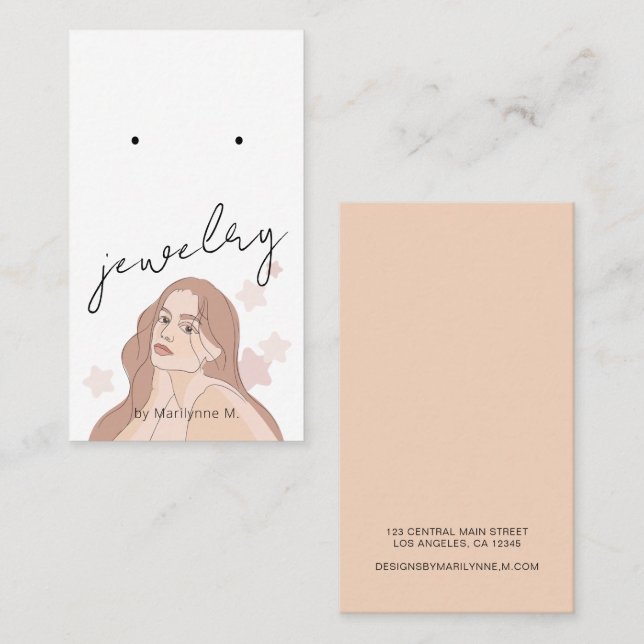 De Visite Carte d'affichage Boho Woman Boutique (Devant / Derrière)