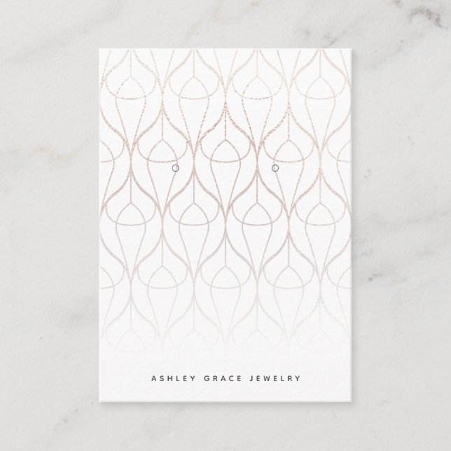 De Visite Carte d'affichage Chic White Gold (Devant)