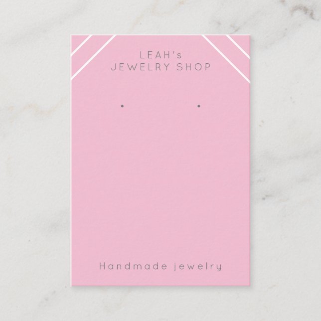 De Visite Carte d'affichage classique pour bijoux à oreille  (Devant)