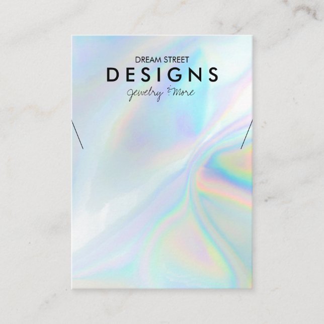 De Visite Carte d'affichage couleur holographique tendance c (Devant)