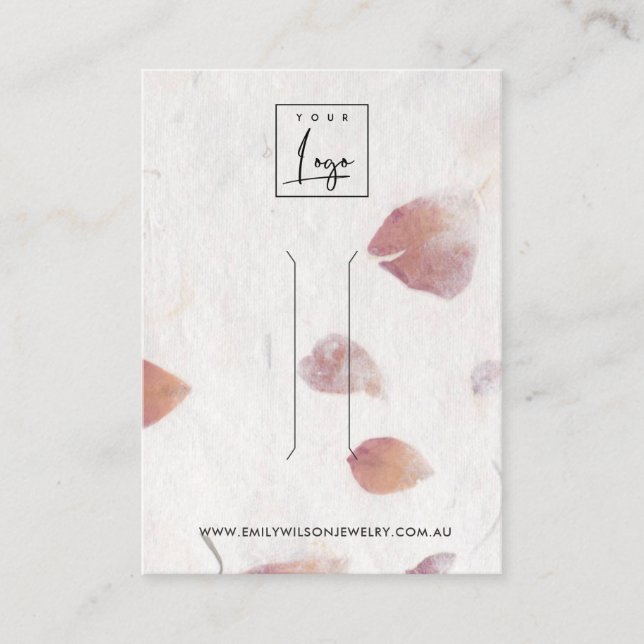 DE VISITE CARTE D'AFFICHAGE DES CHEVEUX EN PAPIER PETAL PETA (Devant)