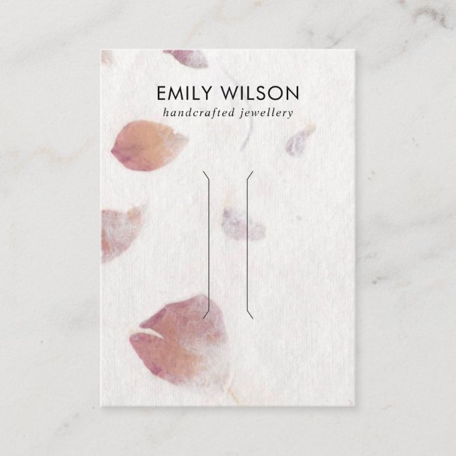 DE VISITE CARTE D'AFFICHAGE DES CHEVEUX EN PAPIER PETAL PETA (Devant)