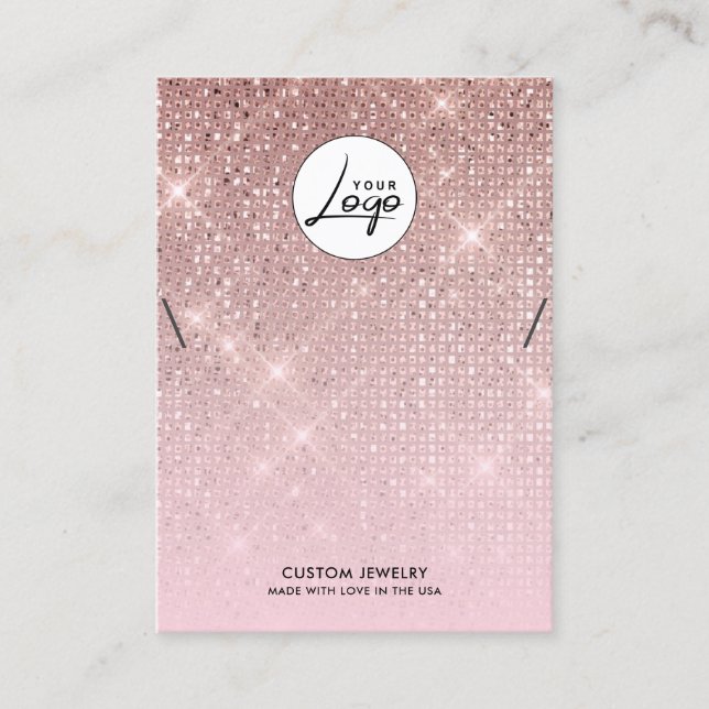De Visite Carte d'affichage du bracelet Rose Gold Logo (Devant)