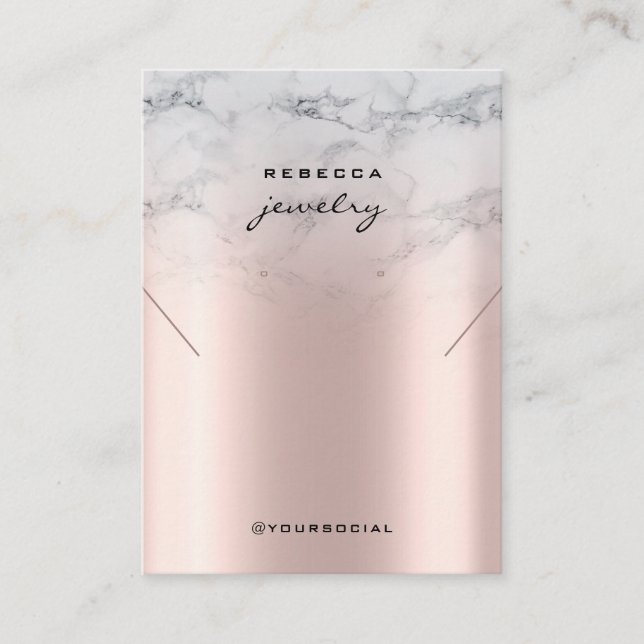 De Visite Carte d'affichage du collier d'oreille en or Rose  (Devant)